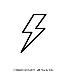 Símbolo de ícone de raio para aplicativos e sites. sinal elétrico e símbolo. ícone de energia. sinal de energia