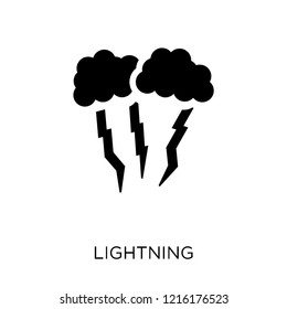 Lightning icon. Lightning symbol design from Weather collection. Simple element vector illustration on white background.