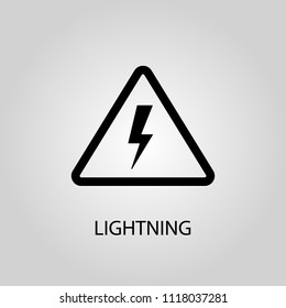 Lightning icon. Lightning symbol. Flat design. Stock - Vector illustration