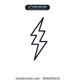 plantilla de símbolo de icono de relámpago para ilustración vectorial de colección de diseño gráfico y web