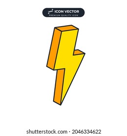 lightning icon symbol template for graphic and web design collection logo vector illustration