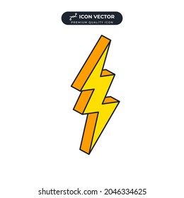 Symbol-Vorlage für Blitzsymbolen für Grafik- und Webdesign-Kollektion, Vektorgrafik