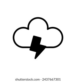 lightning icon symbol vector template