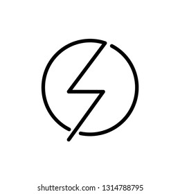 lightning icon template trendy
