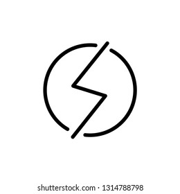 lightning icon template trendy