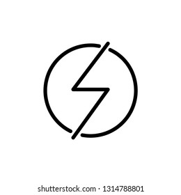 lightning icon template trendy