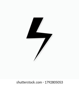 Lightning Icon Thunderbolt Symbol Charging Sign Stock Vector (Royalty ...