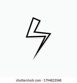 Lightning Icon. Thunderbolt Symbol. Charging Sign - Vector.
