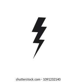 lightning icon in trendy flat design 