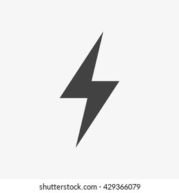 Lightning Icon in trendy flat style isolated on grey background. Bolt symbol for your web site design, logo, app, UI. Vector illustration, EPS10.