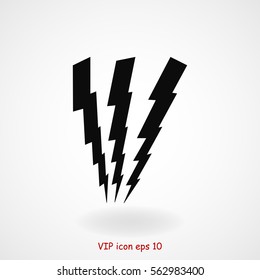 lightning icon, vector best flat icon, EPS