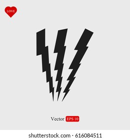 lightning icon, vector best flat icon, EPS