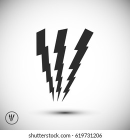 lightning icon, vector best flat icon, EPS