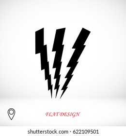 lightning icon, vector best flat icon, EPS