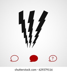 lightning icon, vector best flat icon, EPS