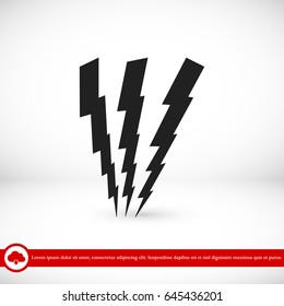 lightning icon, vector best flat icon, EPS