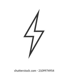 Lightning icon - vector. Black lightning icon. Electric power logo design element, isolated.