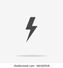 Lightning icon. Vector concept illustration for design.