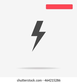 Lightning icon. Vector concept illustration for design.