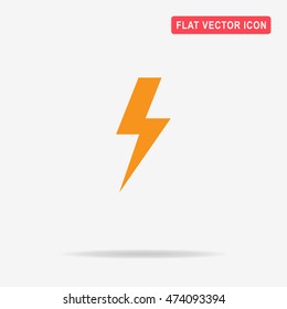 Lightning icon. Vector concept illustration for design.