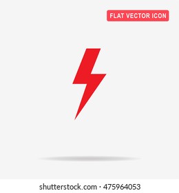 Lightning icon. Vector concept illustration for design.