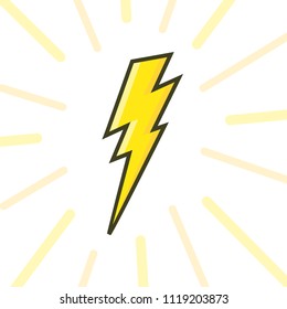 lightning icon. vector design