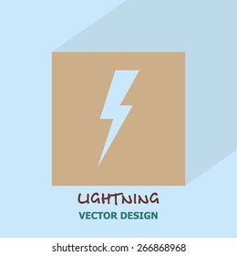 Lightning icon. Vector design.