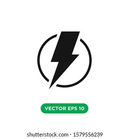 lightning icon vector design concept