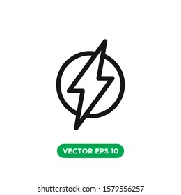 lightning icon vector design concept
