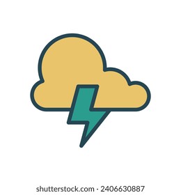 lightning icon vector design template