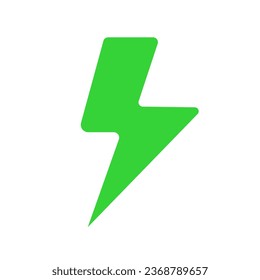  Lightning icon vector. Eco Flash sign