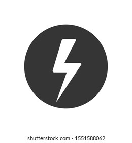 Lightning Icon vector. Lightning, electric power vector. Energy and thunder electricity symbol concept. Flash