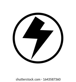 lightning icon. vector of electric power with a trendy force line