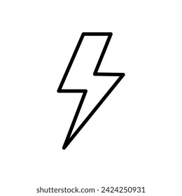 Blitzsymbol-Vektorgrafik. Elektrosymbol, Vektorgrafik. Leistungssymbol. Energiezeichen