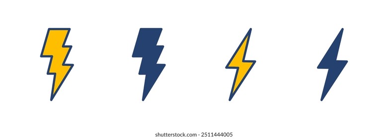 Lightning icon vector. electric icon vector. power icon. energy sign