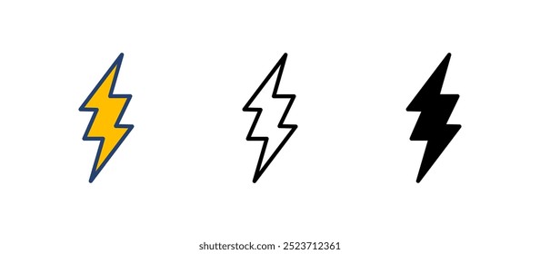 Lightning icon vector. electric icon vector. power icon. energy sign