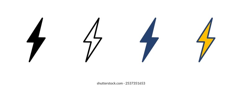 ícone de raio vetor. ícone elétrico vetor. ícone de energia. sinal de energia