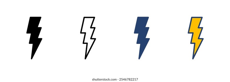 Lightning icon vector. electric icon vector. power icon. energy sign
