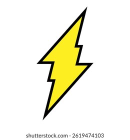 Lightning icon vector. Electric power illustration sign. Energy symbol or logo.