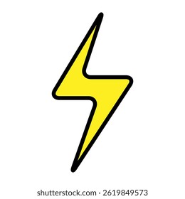Lightning icon vector. Electric power illustration sign. Energy symbol or logo.