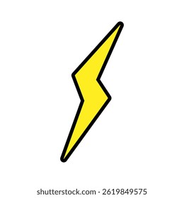 Lightning icon vector. Electric power illustration sign. Energy symbol or logo.