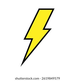 Lightning icon vector. Electric power illustration sign. Energy symbol or logo.