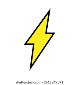 Vector de icono de relámpago. Señal de ilustración de energía eléctrica. Símbolo de energía o logotipo.