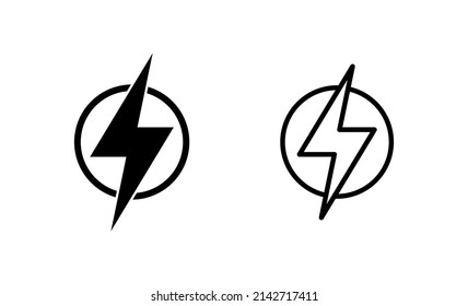 Lightning icon vector. electric sign and symbol. power icon. energy sign