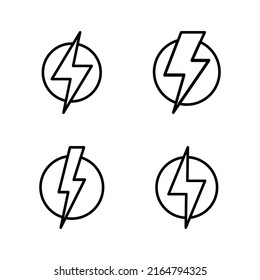 Lightning icon vector. electric sign and symbol. power icon. energy sign