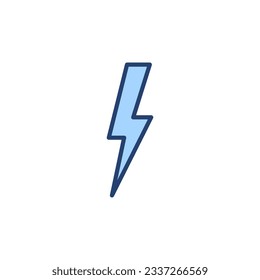 Vector de icono de relámpago. signo y símbolo eléctrico. icono de encendido. signo de energía