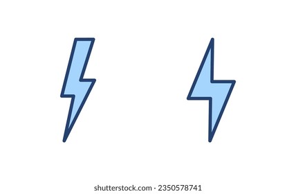 Blitzsymbol-Vektorgrafik. elektrisches Zeichen und Symbol. Leistungssymbol. Energiezeichen