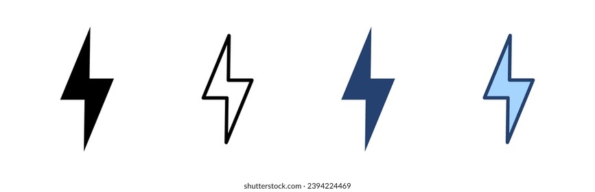 Lightning icon vector. electric sign and symbol. power icon. energy sign
