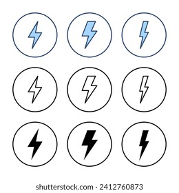 Lightning icon vector. electric sign and symbol. power icon. energy sign