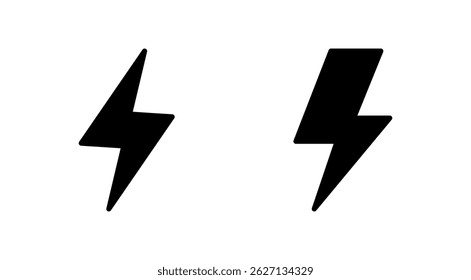 Blitzsymbol, Vektor. elektrisches Zeichen und Symbol. Netzsymbol. Energiezeichen
